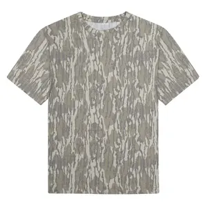 mossy oak Camo Shirt, Unisex Camouflage T-Shirt, Tree Bark Hunting Tee, Plain Outdoor Apparel, Basic Short Sleeve Crewneck Top For Men & Women