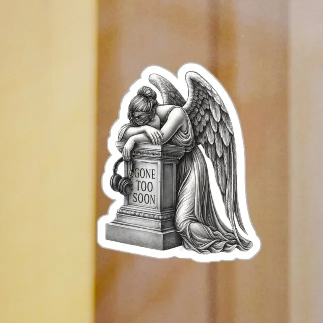 Gone Too Soon Sticker – Memorial Sticker for Loss – Sympathy Gift – Grief Remembrance Decal – Waterproof Vinyl Sticker