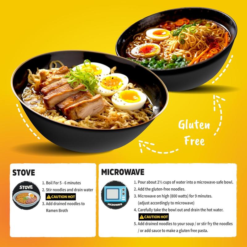 Gluten free ramen noodles (10 packs) gf gluten free noodles vegan healthy brown rice noodle. Low sodium ramen plain noodle no seasoning. Gluten-free pasta Japanese food yakisoba lo mein. Real Naturals