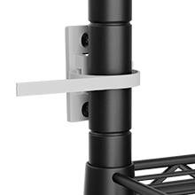 T1 Tool Organizer with Lockable Wheels Heavy Duty Garage Storage for Yard Shed Outdoor Lawn Freestanding Organizers UP to 50 Tools Black Anti-Tip Device