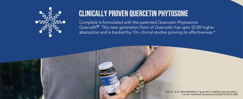 Quercetin Complete with 50X Higher Absorption, Clinically Proven & Patented Quercefit – Most Effective Form of Quercetin – Enhanced Zinc & Vitamin C