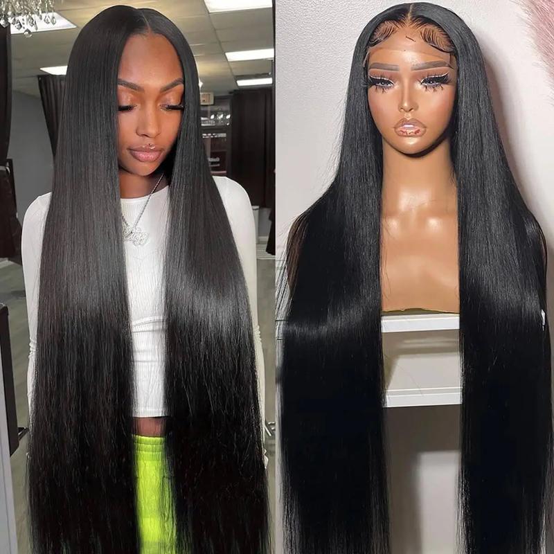Bling Hair 30 32 Inch 13x4 13x6 HD Transparent Bone Straight Lace Front Wig 180 Density Brazilian 360 Lace Frontal Wigs Human Hair For Women
