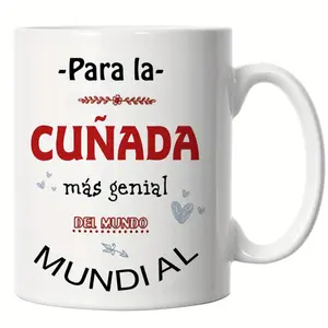 Elegant 11.1oz Spanish Style Ceramic Mug with Black Handle Ideal for Outdoor Camping Picnics and Travel Durable Microwave Safe and Dishwasher Friendly Perfect Gift for Sister-in-Law