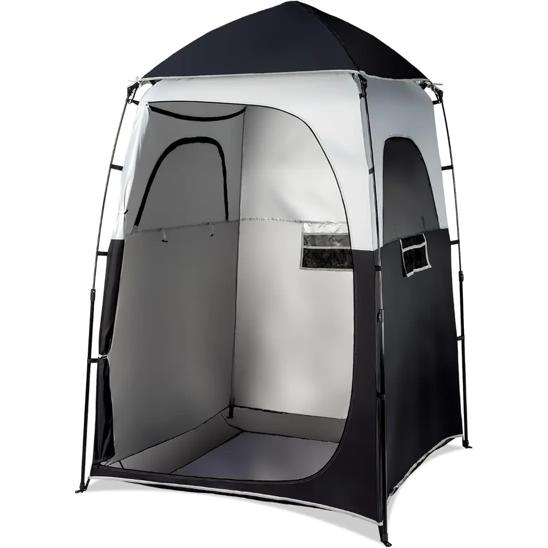 VINGLI 6.8FT Single-Size Pop Up Outdoor Shelter Tent, Portable Oxford Cloth 1-Person Instant Setup Canopy with Mesh Floor, 3kg/6.6lbs Easy Set Up Carrying Bag for Camping, Hiking