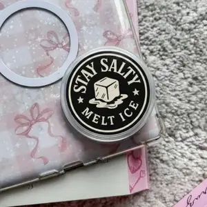 Stay Salty Phone Grip, Anti-Fascist Bookish Grip,  Melt ICE Griptok pop socket sticky Wireless Foldable Mag-Safe Holder Mount