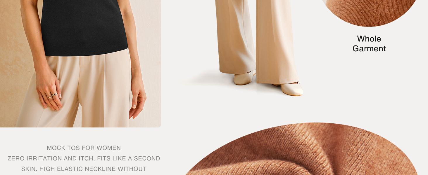 Arach&Cloz Women's Wool Blend Oversized Sweaters Crewneck Casual Spring Outfits Fashion Tops SpringStatements