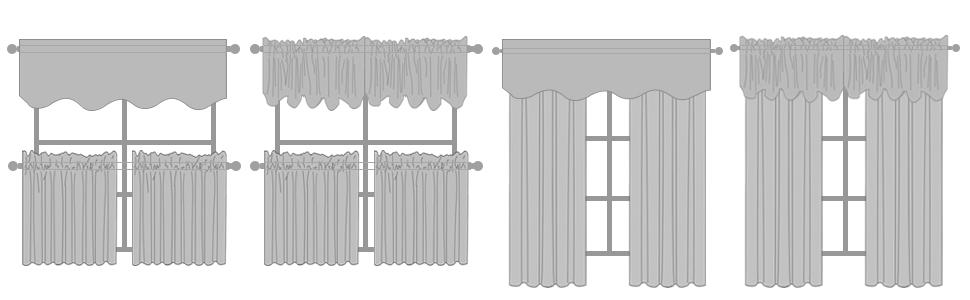 H.VERSAILTEX Blackout Curtain Valances for Kitchen Windows/Living Room/Bathroom Privacy Protection Rod Pocket Decoration Scalloped Winow Valance Curtains