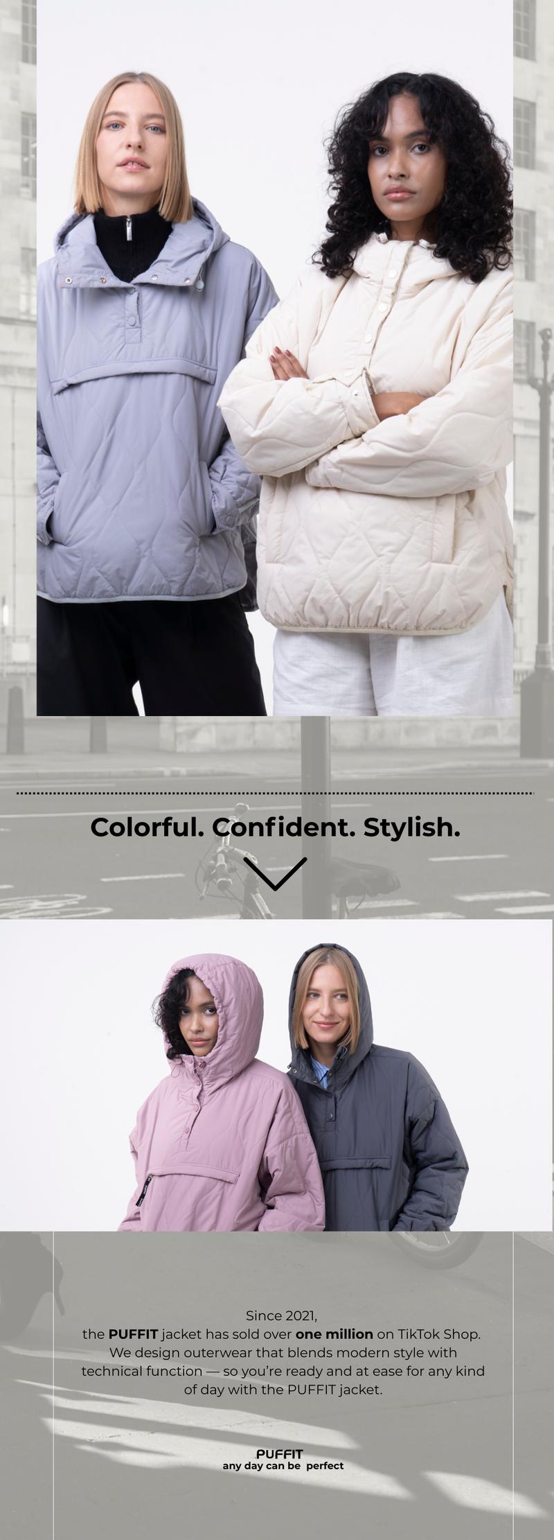 PUFFIT WarmCore Premium Women's Packable Baggy Fall Puffer Hoodie Coat Comfortable Quilted Lightweight & Warm Womenswear Water Repellent and Stain-Resistant Machine Washable Jacket Outerwear with Large Pocket Daily Wear #FallFreshness,Plus Size Fit