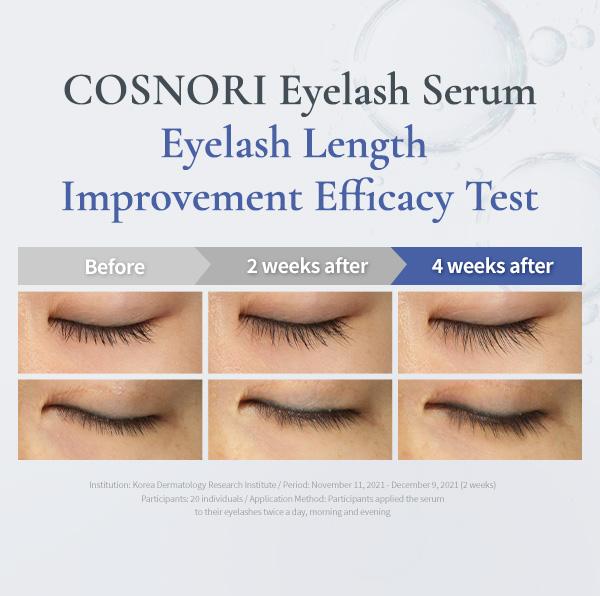 [COSNORI] Long Active Eyelash Serum 2-Pack (0.3 fl. oz. x2) | Korean No.1 Lash Serum | Vegan & Prostaglandin-Free | Daily Lash Care