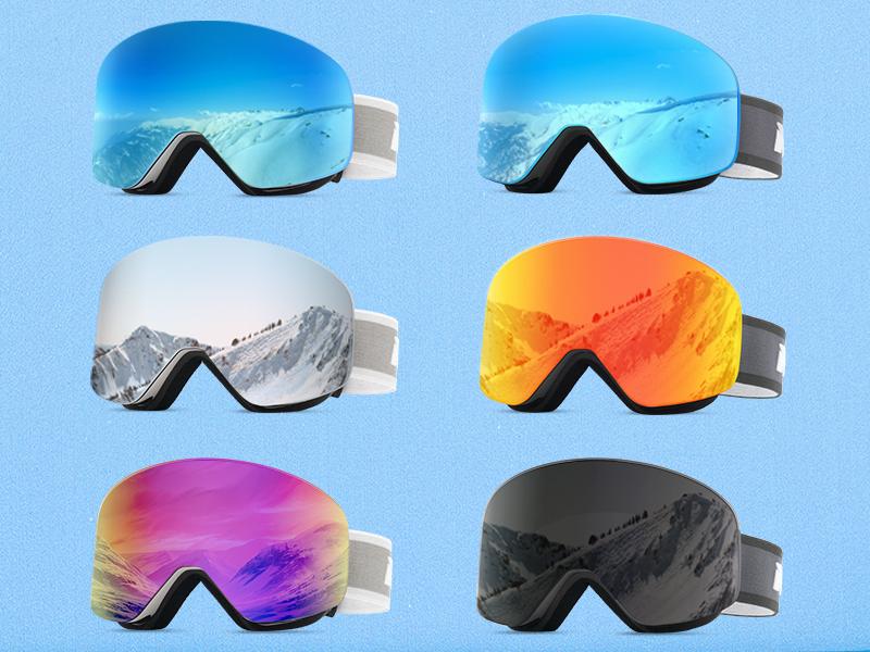 MEELOOG Ski Goggles Frameless OTG Snowboard Goggles Anti-fog 100% UV400 Protection for Men Women with Double-layer Magnetic Lenses & Non-slip Strap Skiing SpringStatements MEELOOG Ski Goggles Frameless OTG Snowboard Goggles Anti-fog 100% UV400 Protection for Men Women with Double-layer Magnetic Lenses & Non-slip Strap Skiing SpringStatements
