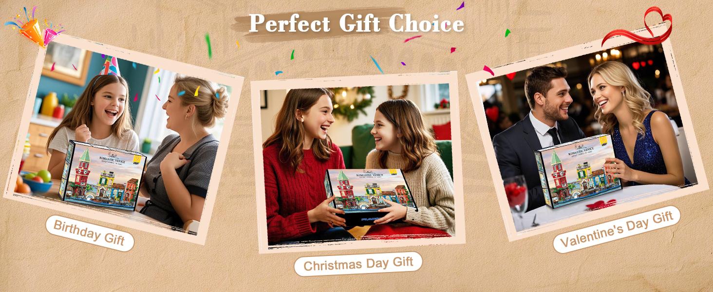 Venice Main Street Building Set for Adults, 2155 PCS City Riverside House Building Block Kit with Light Flower Shop Pizzeria, Home Decor Architecture Brick Model Women Men Teen Girl 12+