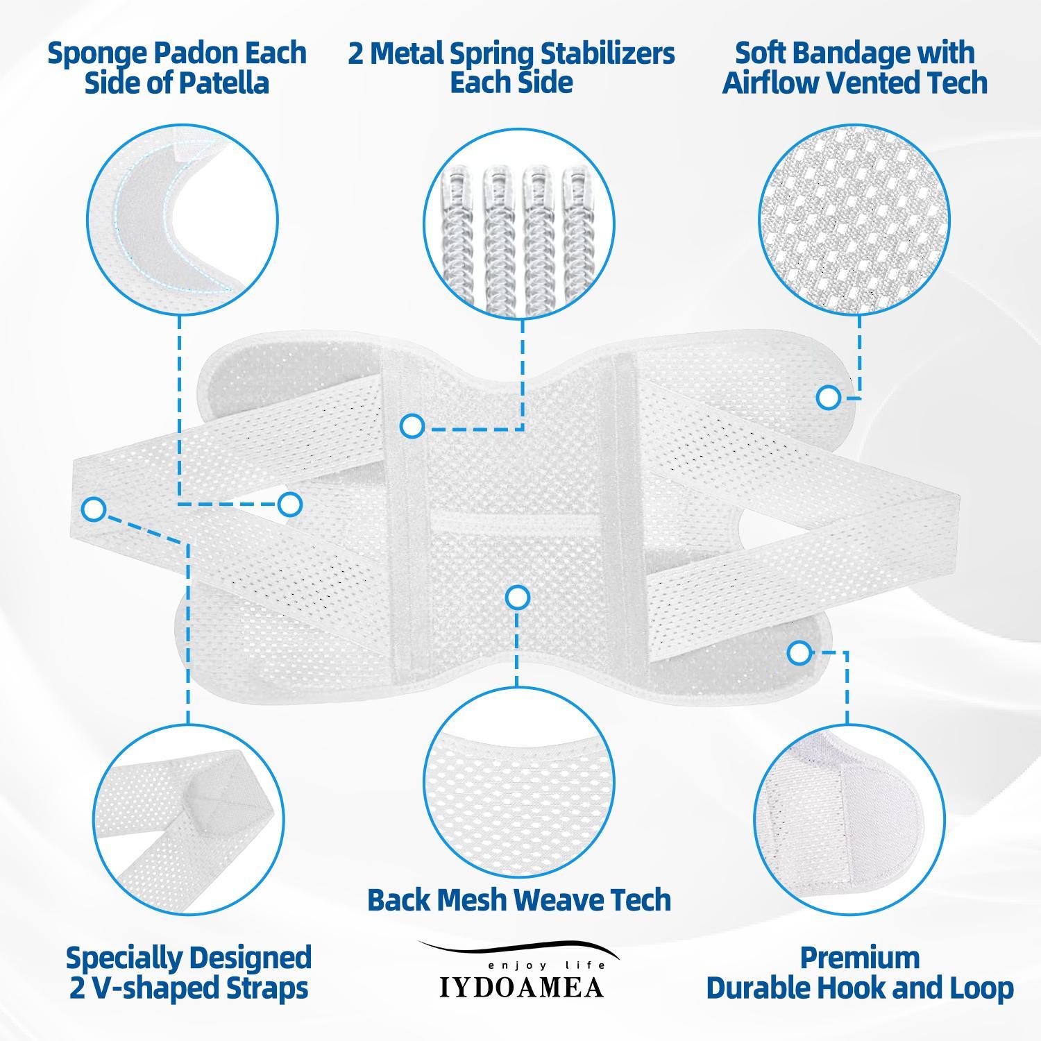 IYDoaMea 1 PC Plus Size (7XL 300LB) Knee Compression Wrap Brace (Order A Size Up), Breathable Adjustable Knee Brace For Men And Women, Knee Brace With Side Stabilizers Leg Supporter Healthcare football accessories Dealsforyoudays