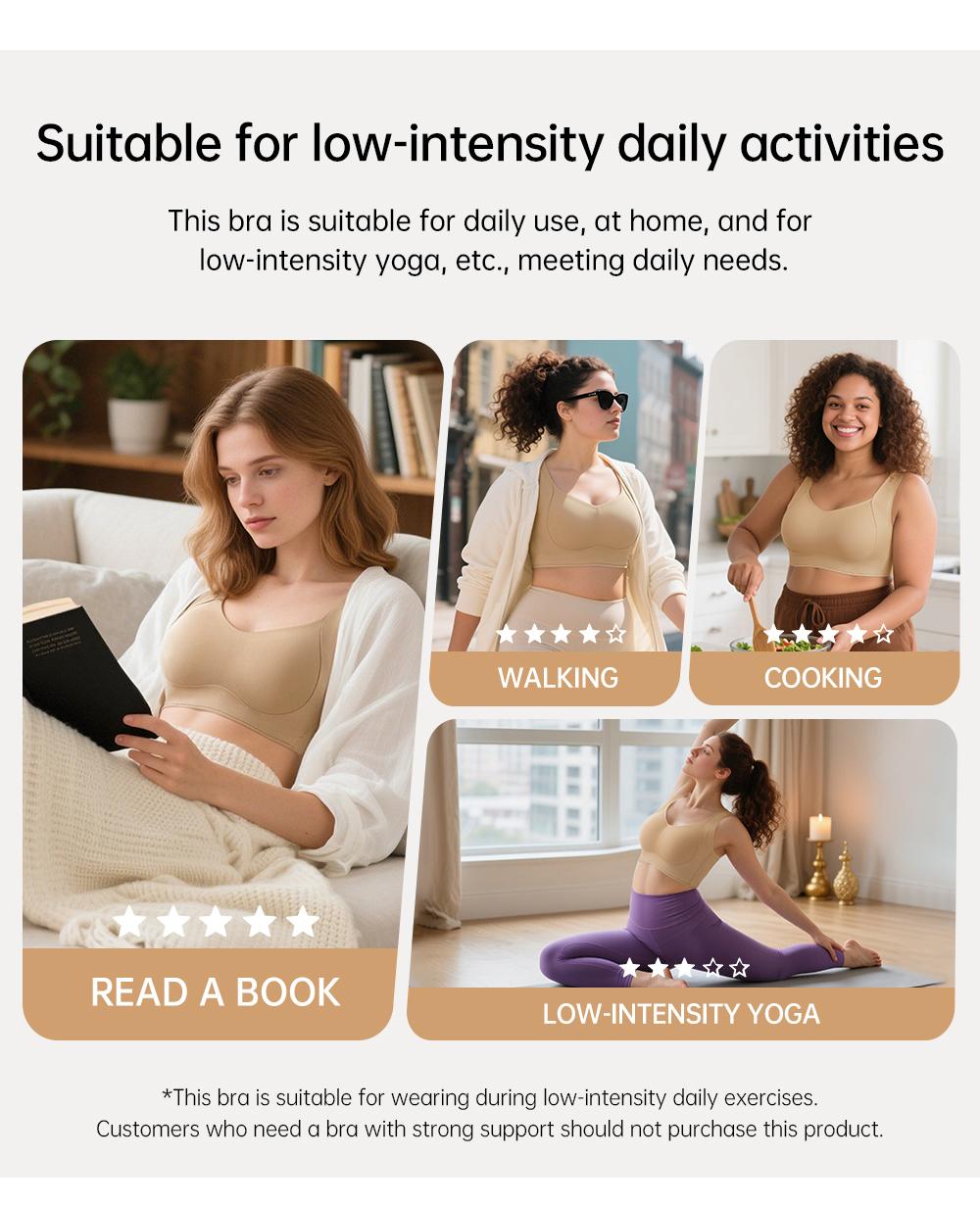 REALWILL Seamless Shaping Bras for Women Breathable Double-Layer Jelly Bra Design with Natural Lift Spring Everyday Tshirt Bra Springtok Valentine's Day