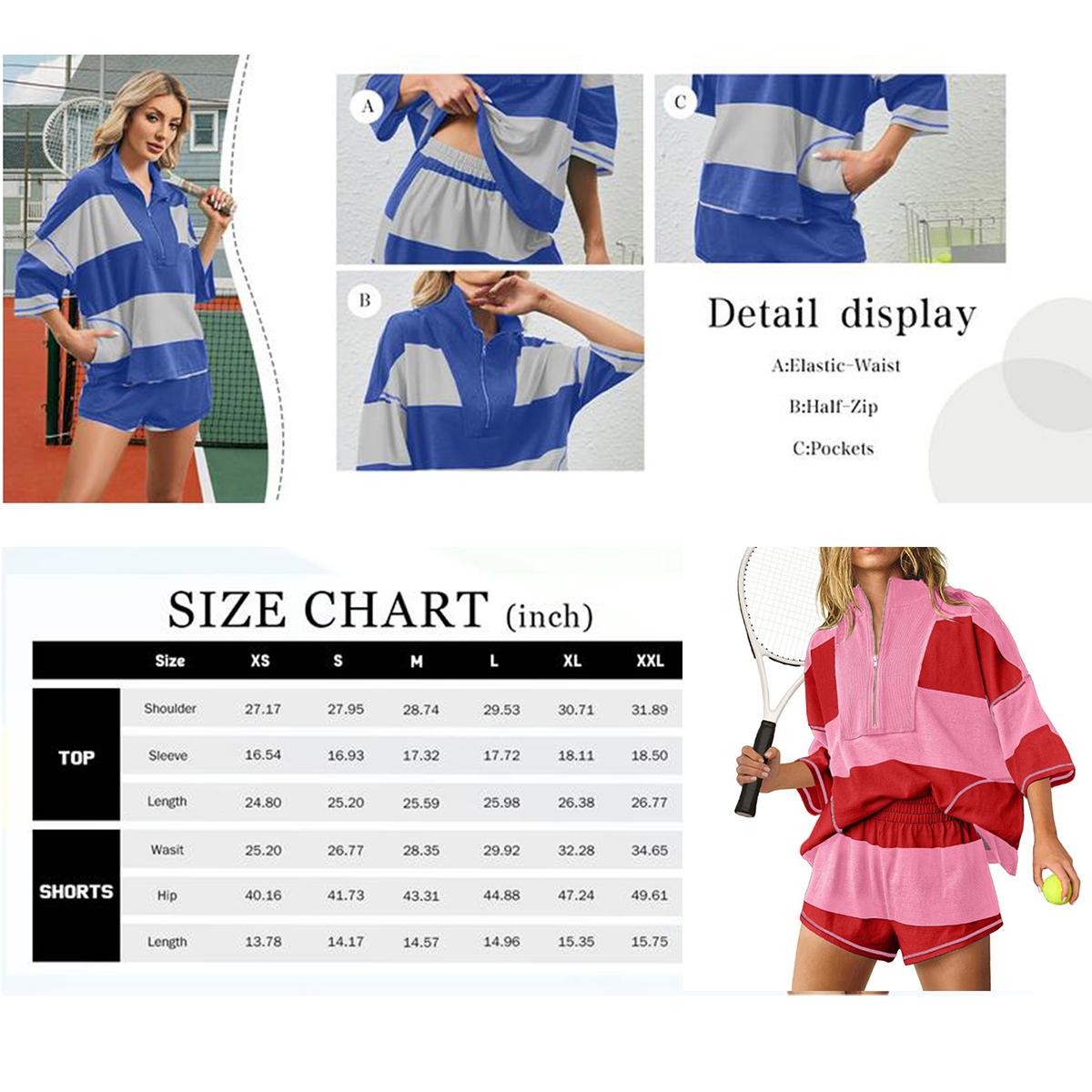 Mundoven Women's Valentine's Day 2 Piece Outfits Summer Striped Workout Set Two Piece Matching Lounge Sets Half Sleeve Tops and Short Sets Oversized Mundoven Women's Valentine's Day 2 Piece Outfits Summer Striped Workout Set Two Piece Matching Lounge Sets Half Sleeve Tops and Short Sets Oversized