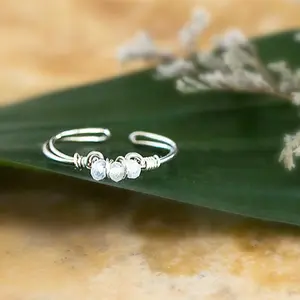 Moonstone Ring – June Birthstone Adjustable Gemstone Ring for Women