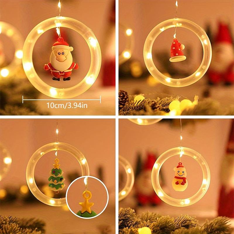 Christmas string lights available outdoors and indoors. LED string lights hanging, including , deer, etc., for holiday party decoration Ornaments