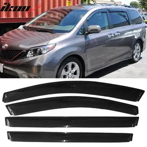 Window Visors for Toyota Sienna 2011-2020 Acrylic 4PC Tape On Rain Guard