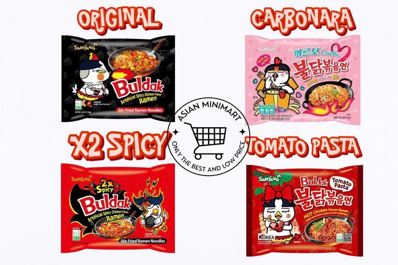 Samyang Korean Spicy Buldak Ramen Noodle Variety Pack of 5 & 10 & 14 Instant Food