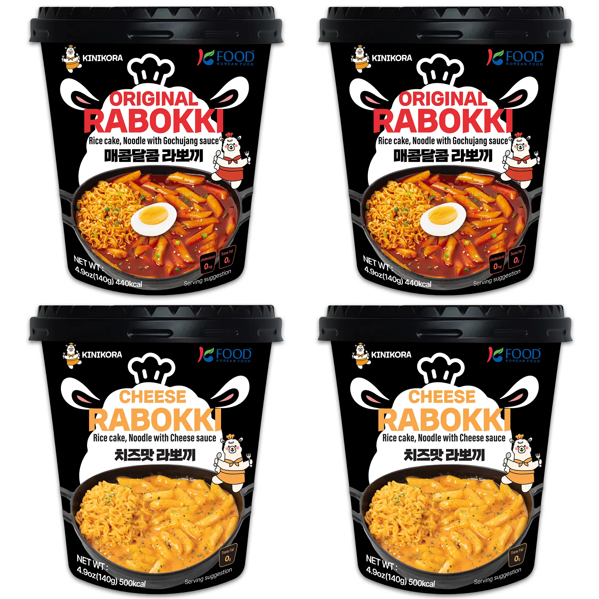 Cheese Raboki Box Original 🌶️ + Cheese 🧀 Rabokki Variety Pack – 4 Cups - TikTok Shop