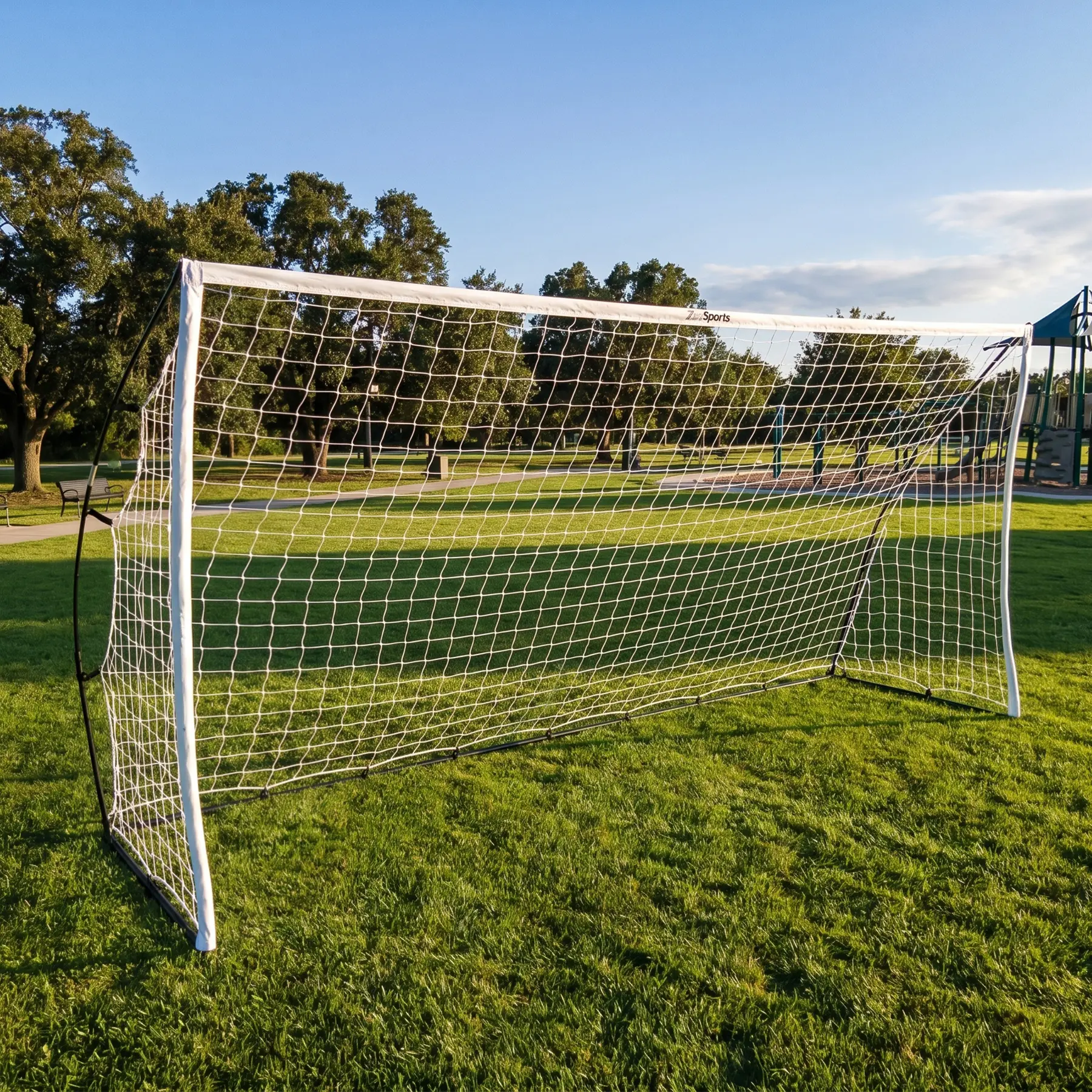 Segawe 12x6/ 10x6.6/ 8x5ft Folding Soccer Goal for Backyard, Quick Setup, Heavy Duty Soccer Net with Reinforced Steel Frame, Soccer Training Goal for Kids, Teens & Adults W/Ground Stakes and Net