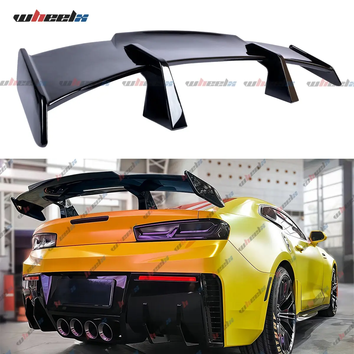 58" MP Style Universal Trunk Spoiler, PRO Series Gloss Black Carbon Fiber Accessories, Fits Chevy, Ford Mustang, BMW, Mercedes-Benz, Dodge Charger, Audi, Honda Accord, Civic, Infiniti