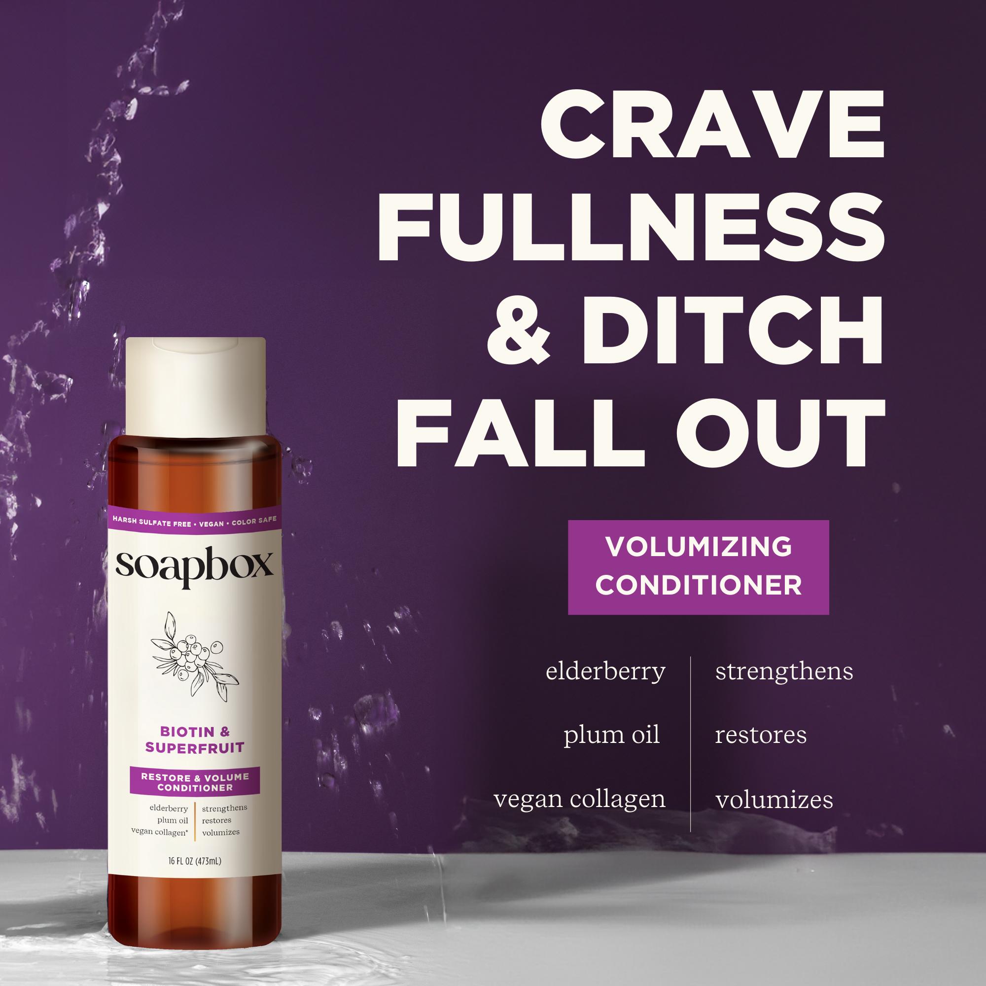 Soapbox Biotin & Superfruit Shampoo + Conditioner Set - Voluminous Hair Boost with Vegan Collagen, Aloe & Shea - Color-Safe, Sulfate & Paraben-Free Soapbox Biotin & Superfruit Shampoo + Conditioner Set - Voluminous Hair Boost with Vegan Collagen, Aloe & Shea - Color-Safe, Sulfate & Paraben-Free