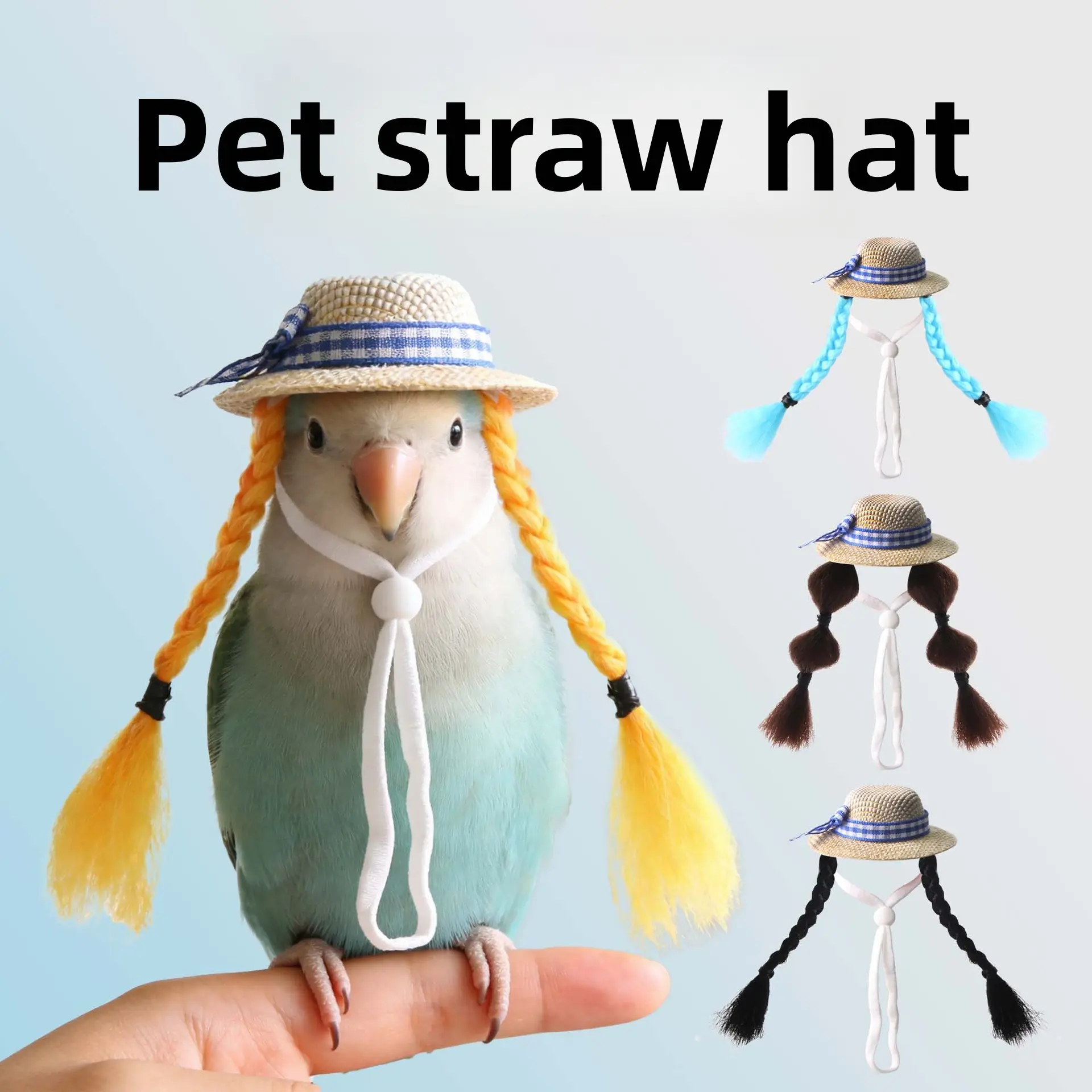 Pet decoration hamster hat, golden hamster decorative wig hat, parrot small hat, budgerigar and cockatiel small pet accessories DIY Metal Playpen with Skylight