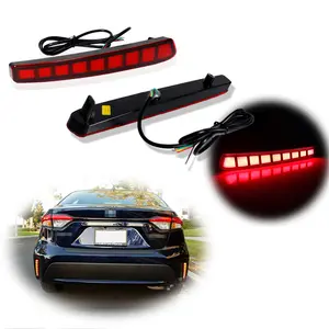 2PCS Red LED Rear Bumper Reflector Lights Tail Brake Signal Lights For Toyota Corolla Sedan 2020 2021 2022 2023