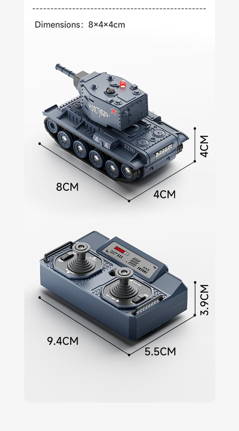 【Live Exclusive】BRRRRT 1/64 RC Tank + RC Forklift Combo Set, Remote Control Military Battle Tank with Infrared System & 7 Channel Mini Forklift Truck, 2.4Ghz Vehicles Toys for Kids and Adults