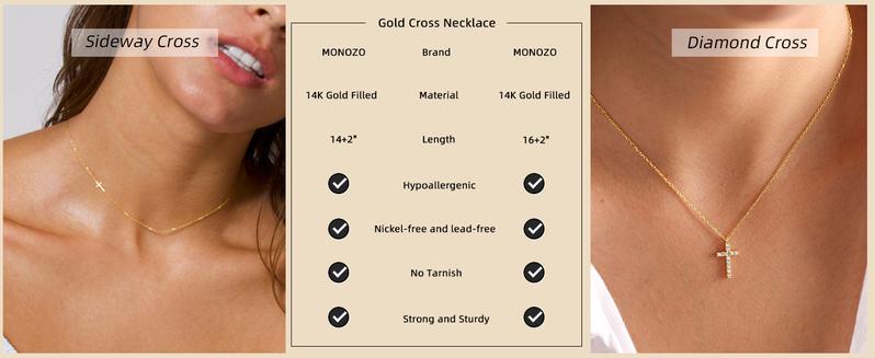 Turandoss Cross Necklace for Women – Minimalist Jewelry Gift