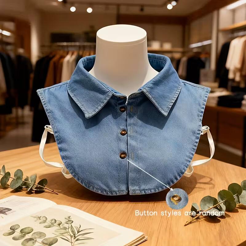 Fake Collar Shirt Collar for Blouses & Sweaters Structured Collar Piece to Turn Tops into Dresses One Size Fits 85-140 catties Practical Accessorize