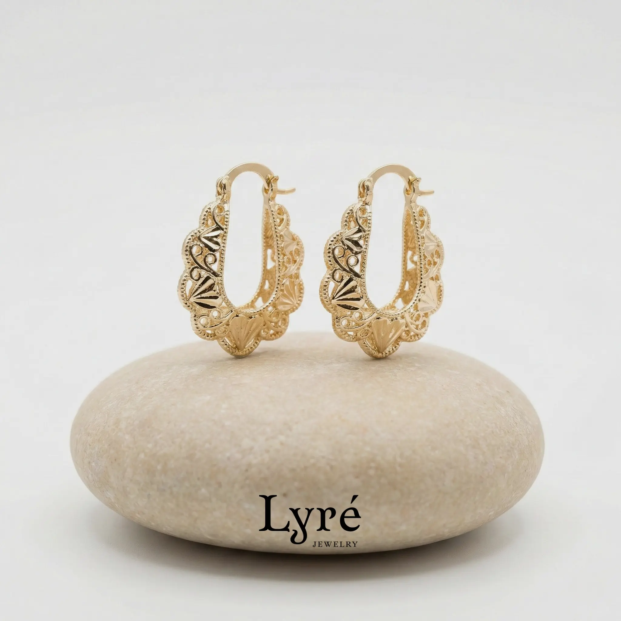 Althea Filigree Statement Hoop Earrings | ER001