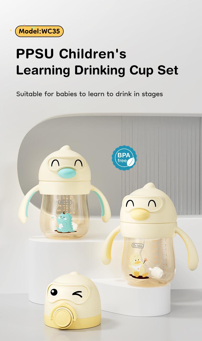 Dr.Isla PPSU Leakproof Sippy Cup, 2-in-1 Baby Training Cup with Weighted Straw, No Spill Anti-Colic Toddler Cup with Non-Slip Handles, Cute Diver Duck Design, BPA-Free, 6-12M, 1-3 Years, 240ml 9oz, Easter Basket Stuffers for Baby Dr.Isla PPSU Leakproof Sippy Cup, 2-in-1 Baby Training Cup with Weighted Straw, No Spill Anti-Colic Toddler Cup with Non-Slip Handles, Cute Diver Duck Design, BPA-Free, 6-12M, 1-3 Years, 240ml 9oz, Easter Basket Stuffers for Baby