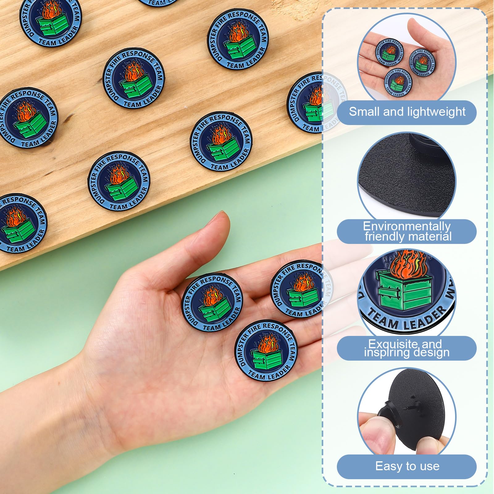 6/12pcs Dumpster Fire Pins Bulks Humorous Employee Appreciation Gift for Nurse Teacher IT Service Industry Workers Coworkers Team Leader Trash Fire Alloy Brooch Pin Emotional Support Decorative Jewelry Accessories for Decorate Jackets Hats Backpacks