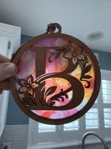 Monogram Letter B Suncatcher for Sunny Window