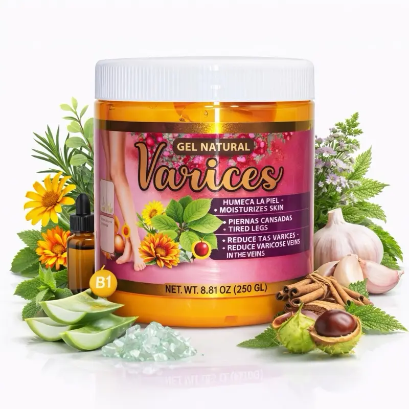 VIRAL Varices Gel 8.81oz (250g) Large Size Natural Relief Massage Varicosa Massage Body Oil Targeted Cooling Sensation Legs, Knees, Arms Shoulders