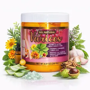 VIRAL Varices Gel 8.81oz (250g) Large Size Natural Relief Massage Varicosa Massage Body Oil Targeted Cooling Sensation Legs, Knees, Arms Shoulders