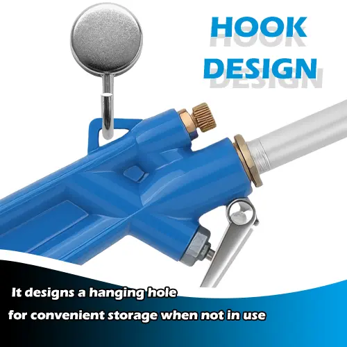 AXIZITECH Heavy-Duty Industrial Pneumatic Air Blow Gun, Metal Hardware Tool for Narrow Spaces & Engine Compartment Cleaning Degreaser Sprayer