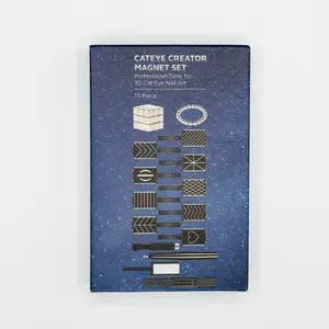 [RUBY VIBE CO] 15-Piece Cat Eye Nail Magnet Tool Set for 3D Magnetic Gel Nail Art Designs