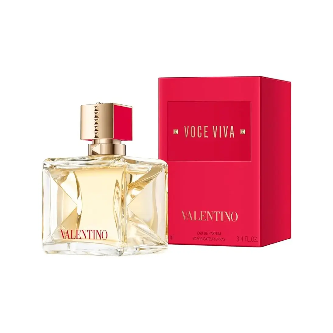 Valentino Women's Voce Viva Eau de Parfum Spray - 3.4 oz Bright Citrus Fragrance with Mandarin Orange, Bergamot, Ginger, Vanilla Scents - Single Item