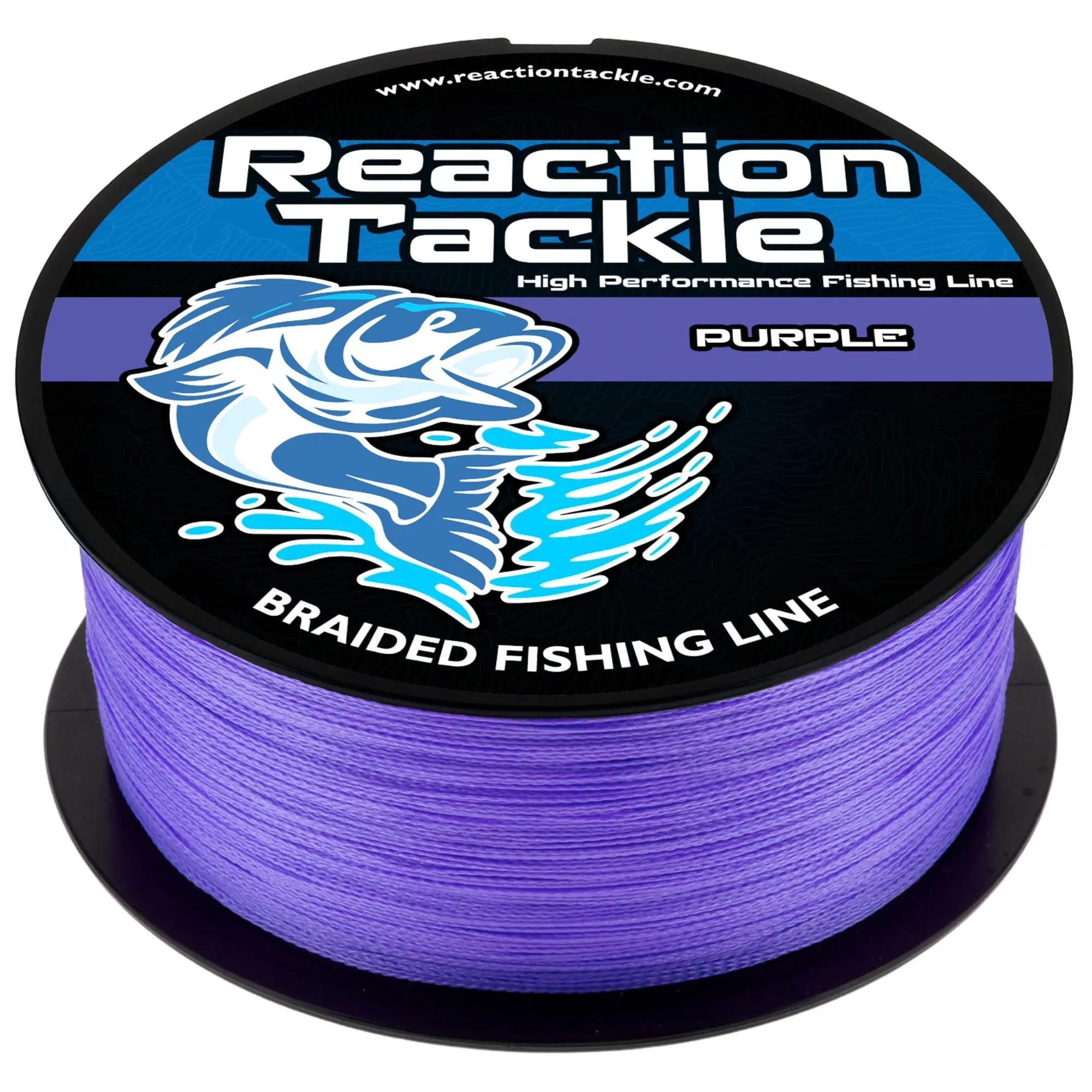 Reaction Tackle Purple 4 & 8 Strand Braided Fishing Line - 100lb, 1500yd Rolls (150-3000yd Options), High Performance, High Strength, Abrasion Resist, Thin Strands, Rough Underwater Endurance, Immediate Bite Feedback, Durable Fishing Gear, Fewer Frays Und