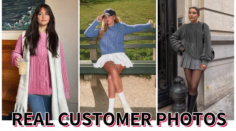 Trendy Queen Women's Oversized Sweater Autumn Long Lantern Sleeve Lightweight Knit Fitted Casual Grey Knitting Basic Bridal Minimalist Tops - Chic