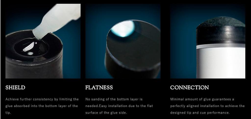 Kamui Clear Black Cue Tip Ø13mm Soft