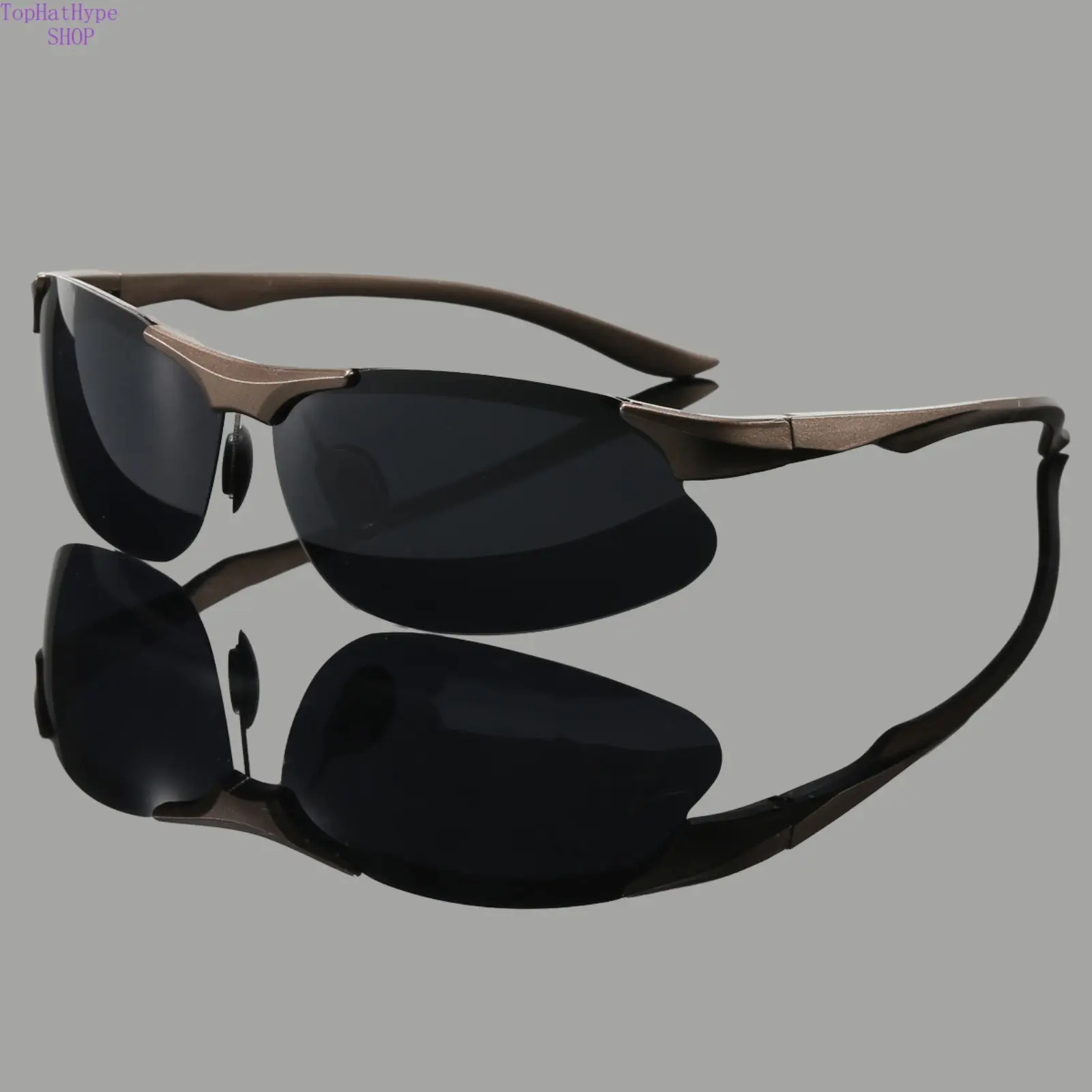 Metal Polarized Aviator Sunglasses for Men - Lightweight Aluminum-Magnesium Alloy Frame, Spring Temples, UV Protection, Polarized Light Blocking for Driving, Fishing, Daily Sports, Men's Sunglasses, Sun Protection, Modern Frames Sunglasses