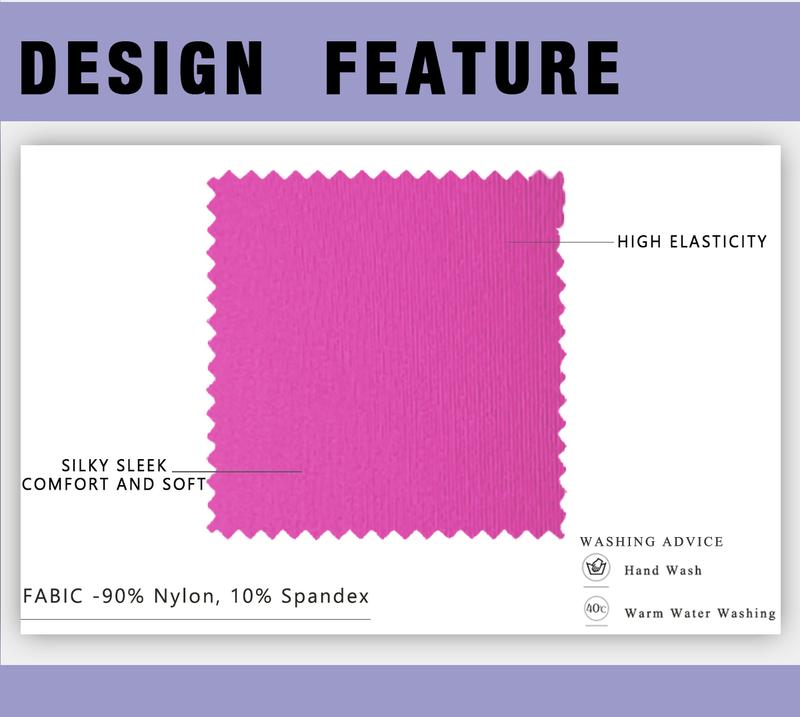 OQQ Women's 3 Piece Long Sleeve Tops Crew Neck Stretch Fitted Underwear Layer Tee Shirts Floral Plain Casual - Polyester, Womenswear Comfort Nylon