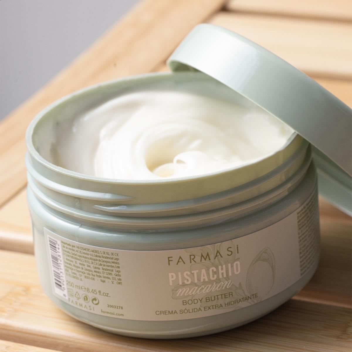 Pistachio Macaron Body Collection - Experience sweet sophistication with the Pistachio Macaron Body Collection, featuring body wash, hand cream, and body butter. This line nourishes your skin and indulges your senses - Farmasi French