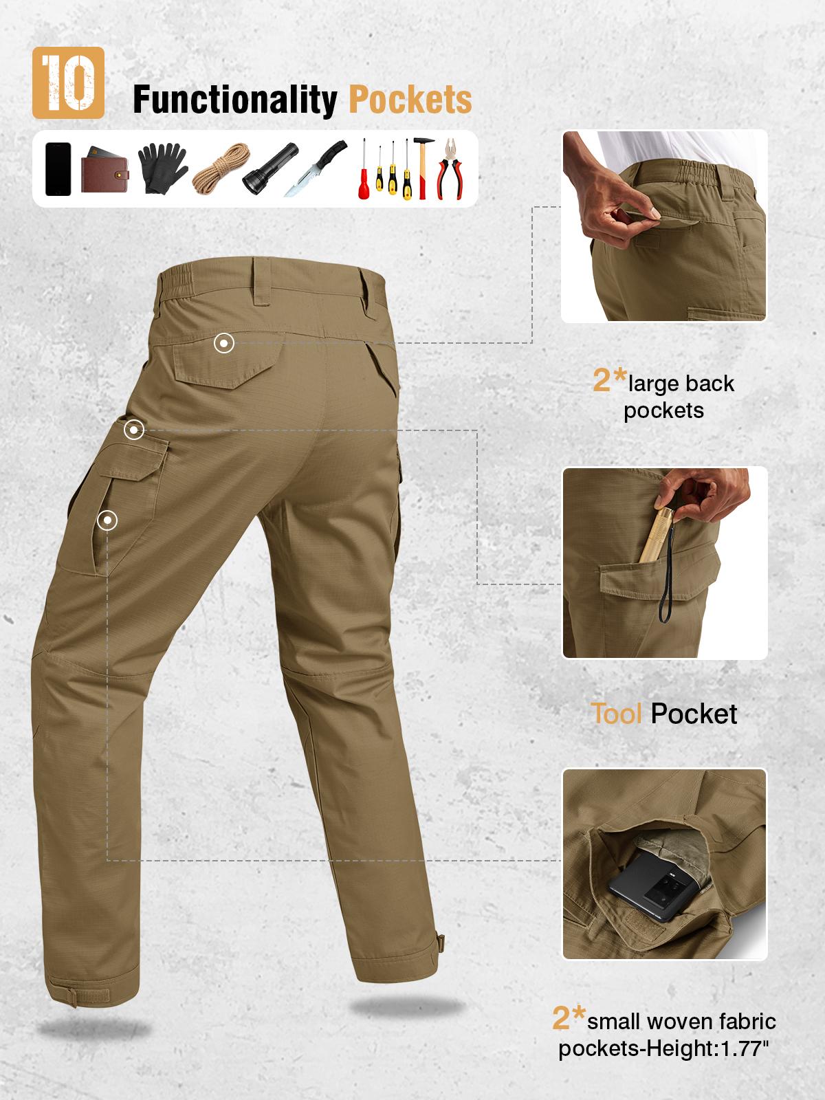 GOPUNE Men's Tactical Work Pants Multi-Pocket Water Resistant Cargo Pants Ripstop Hiking Military Construction Outdoor Pants 10 Pockets #SpringFresh GOPUNE Men's Tactical Work Pants Multi-Pocket Water Resistant Cargo Pants Ripstop Hiking Military Construction Outdoor Pants 10 Pockets #SpringFresh