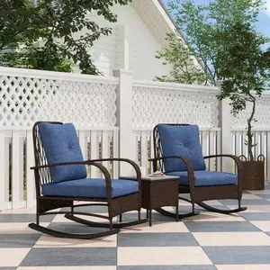 Rattan Chaise Lounge Chair, Wicker Patio Furniture Set