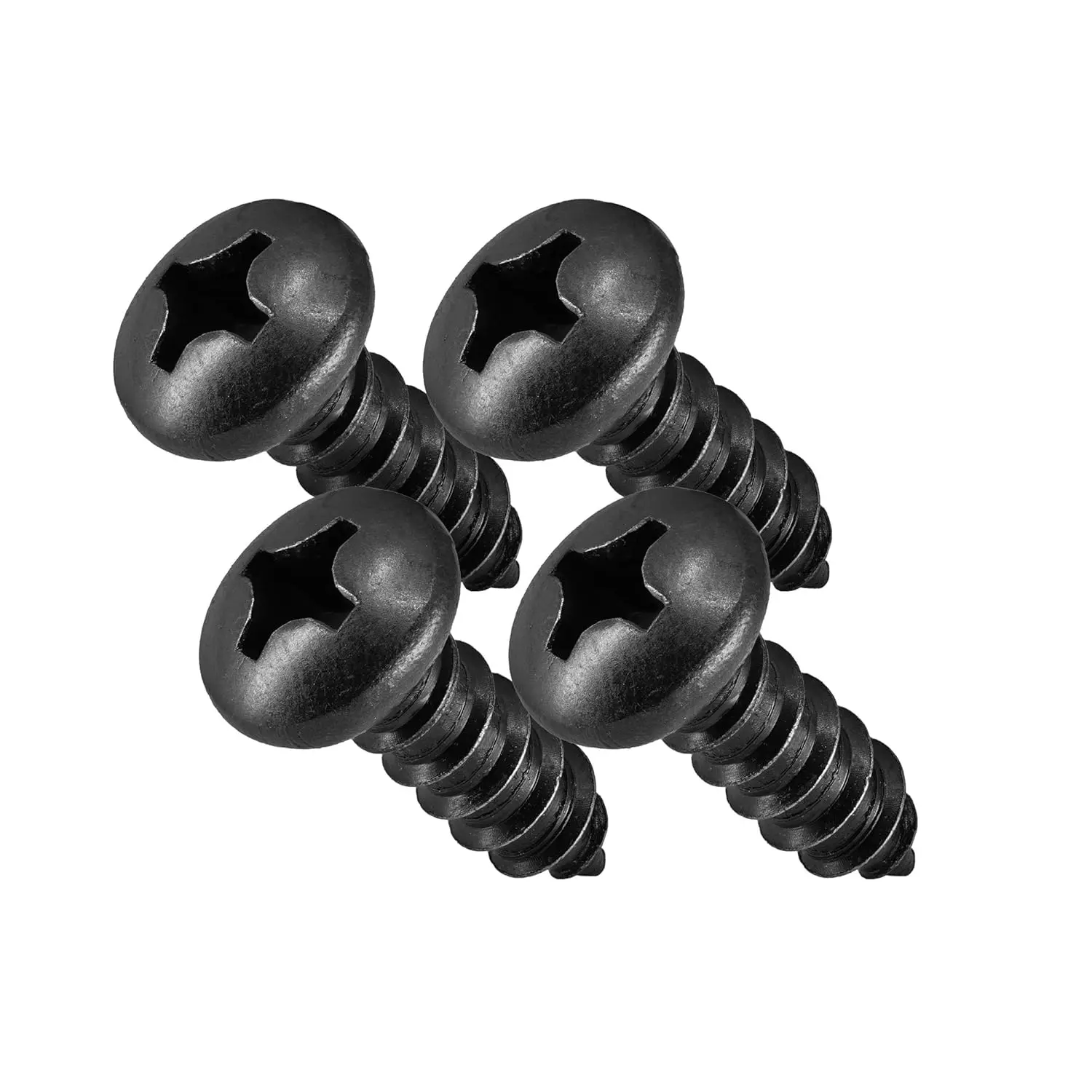 Stainless Steel Screws - Black , Oxidized Finish (Pack of 4)