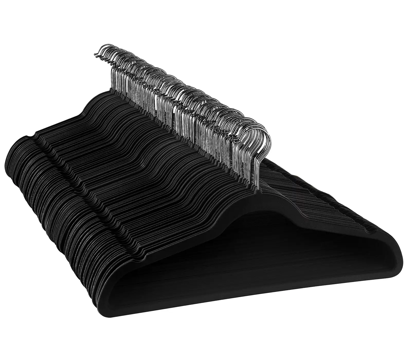 Elama 100-Piece Set of Velvet Heavy-Duty Hangers